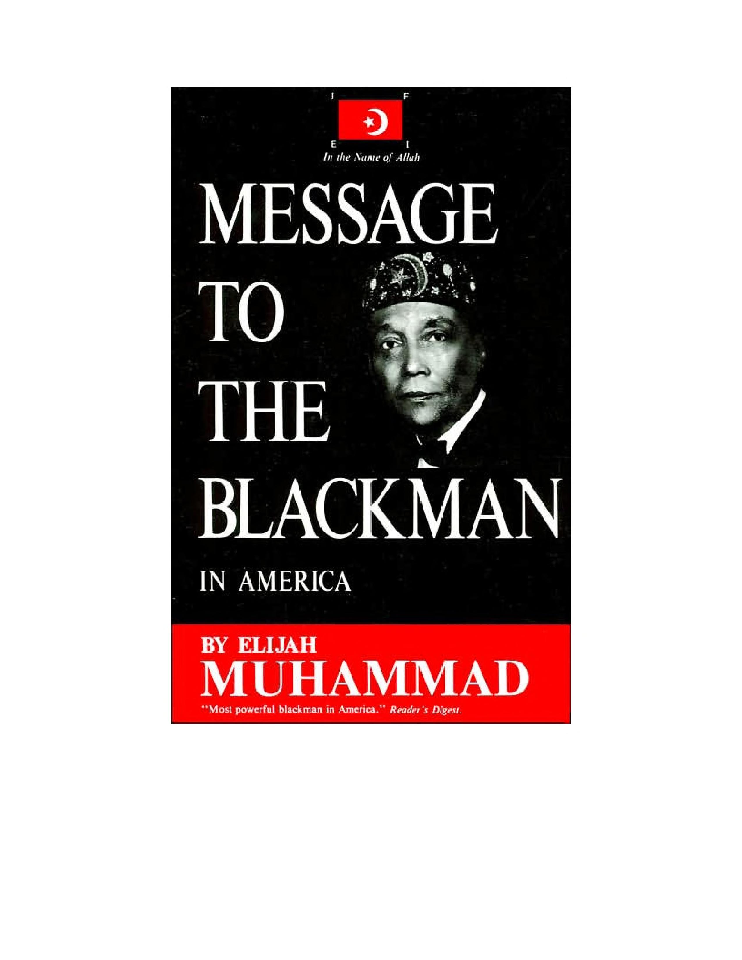 Message to the Blackman in America book cover