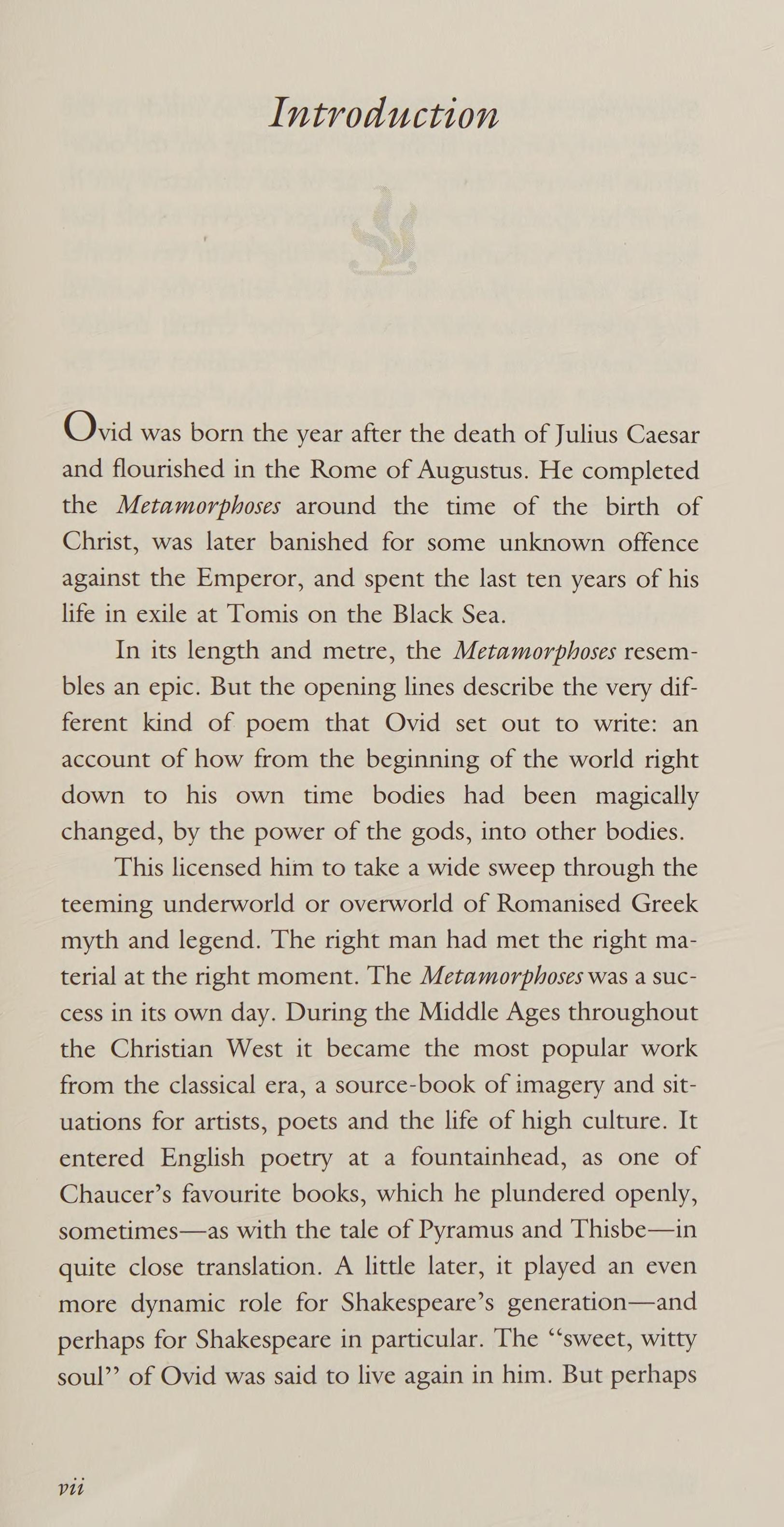 Tales from Ovid book cover